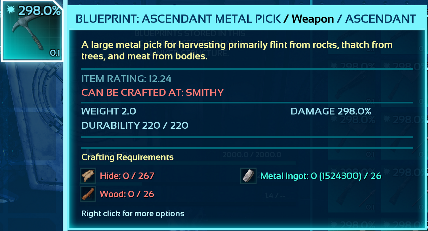 Metal Pick Blueprint