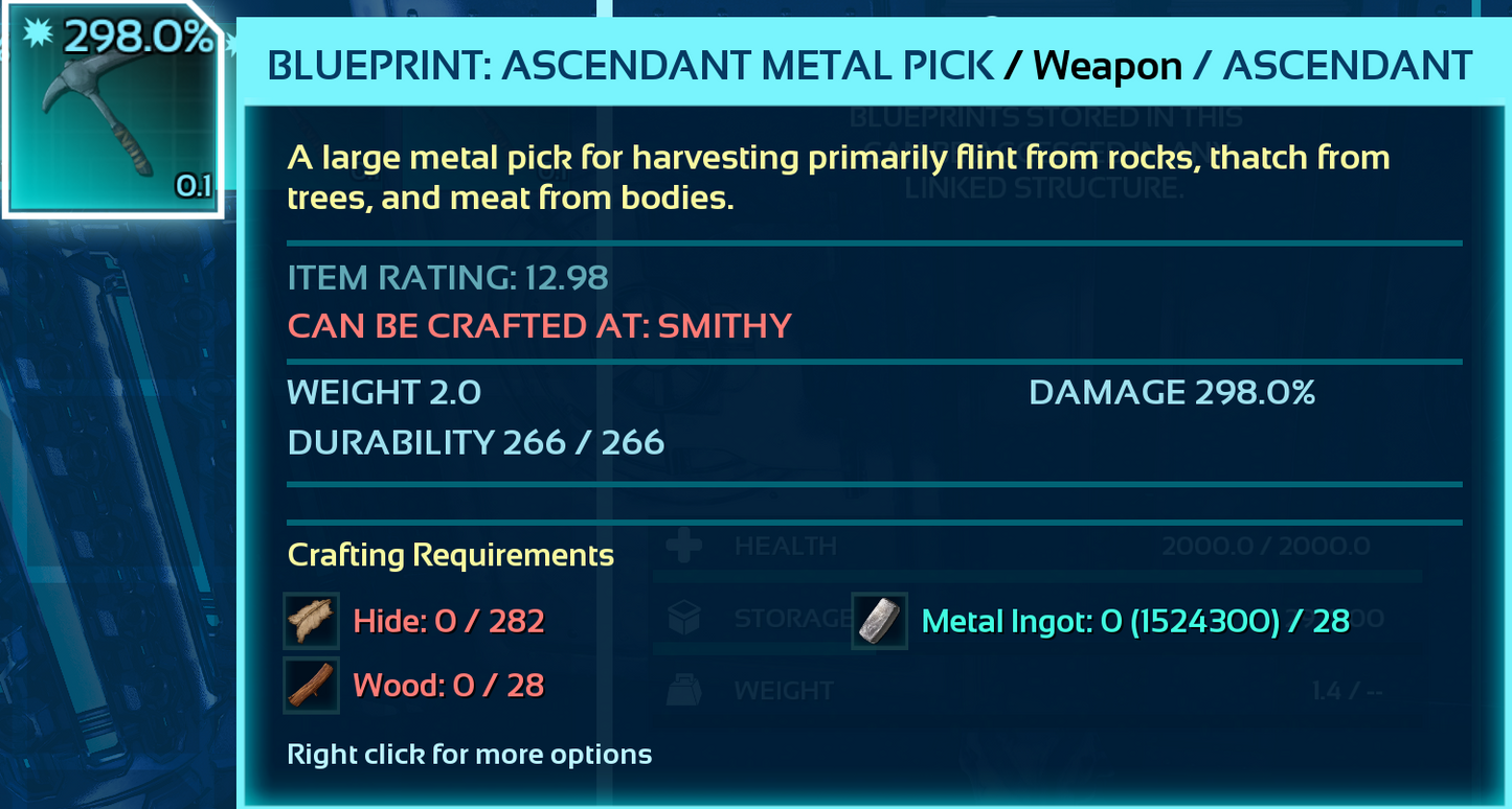 Metal Pick Blueprint