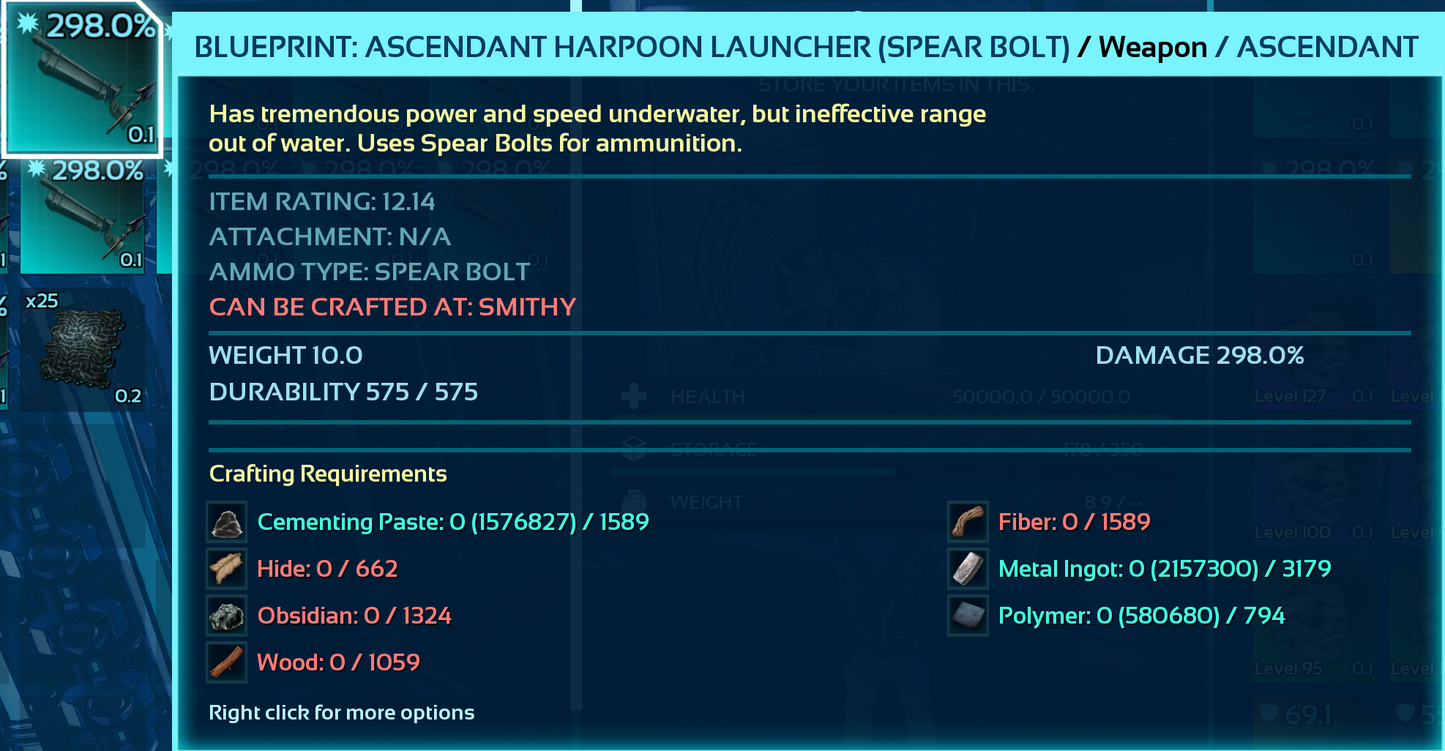 Blueprint: Harpoon Launcher