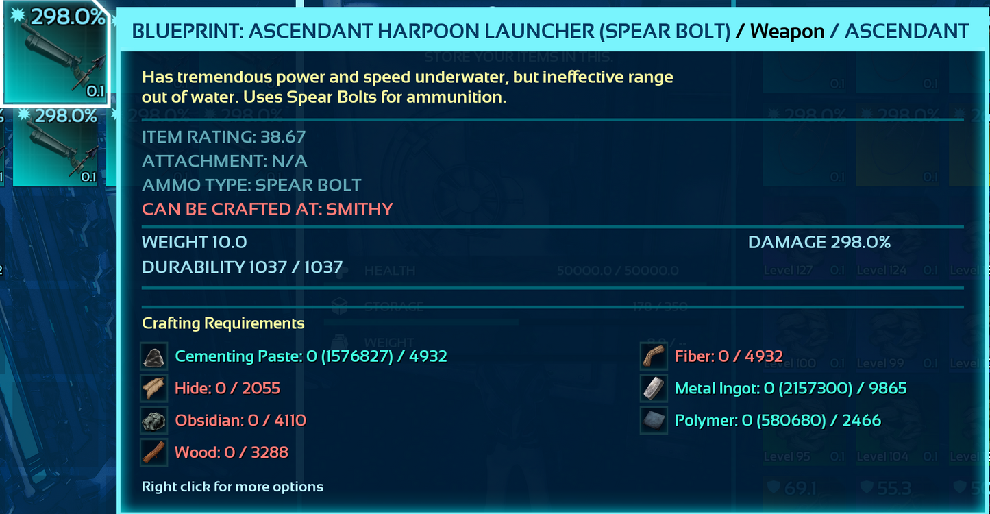 Blueprint: Harpoon Launcher