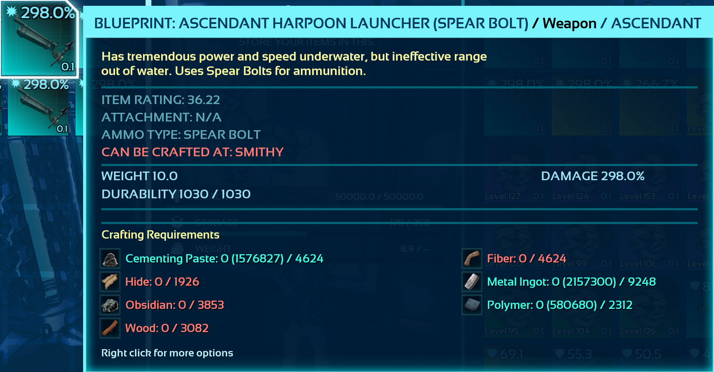 Blueprint: Harpoon Launcher