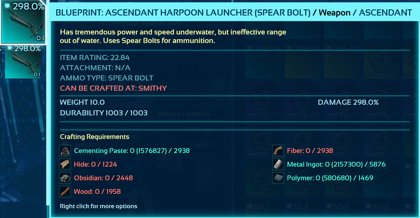 Blueprint: Harpoon Launcher
