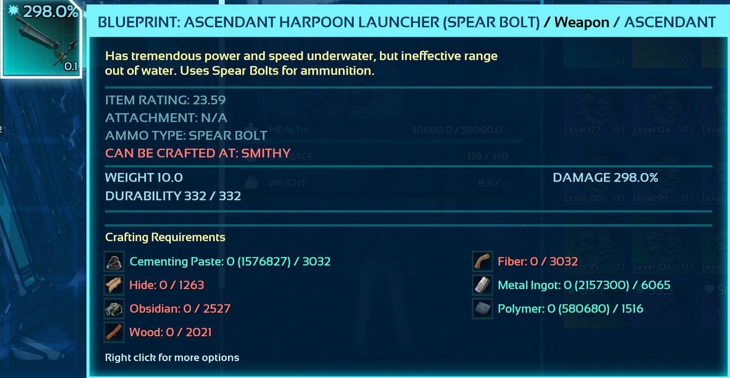 Blueprint: Harpoon Launcher