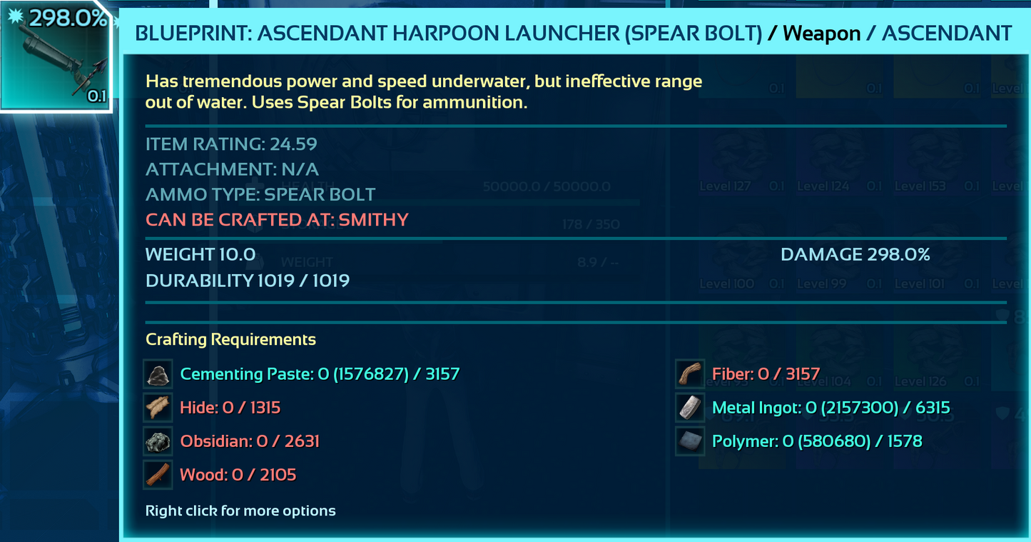 Blueprint: Harpoon Launcher
