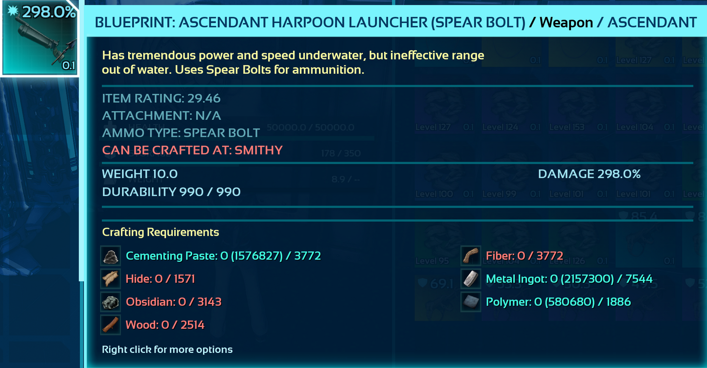 Blueprint: Harpoon Launcher