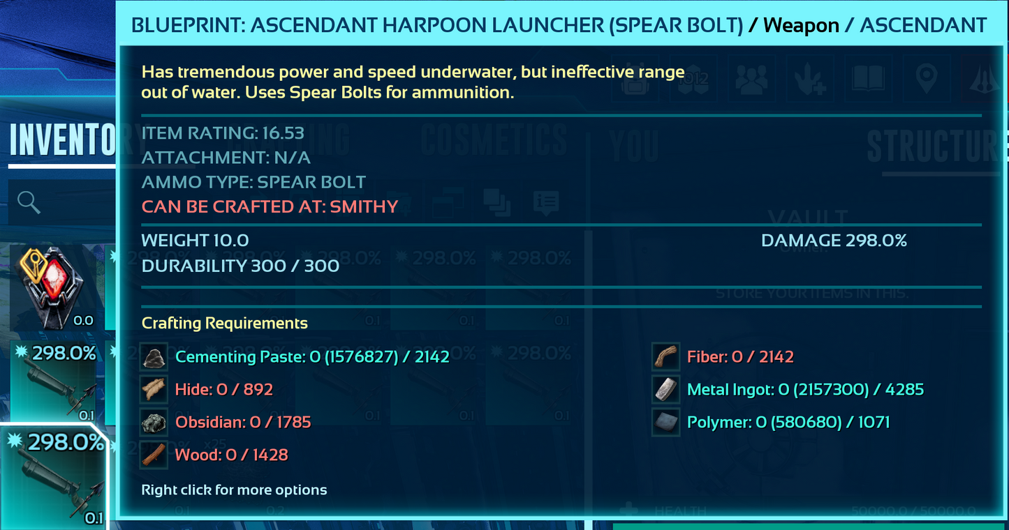 Blueprint: Harpoon Launcher