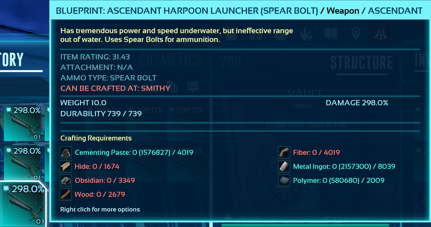 Blueprint: Harpoon Launcher
