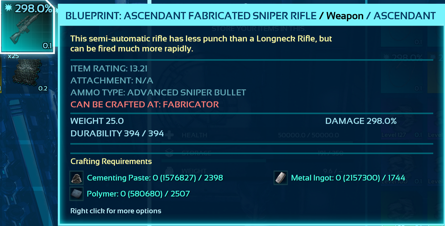 Blueprint: Sniper Rifle