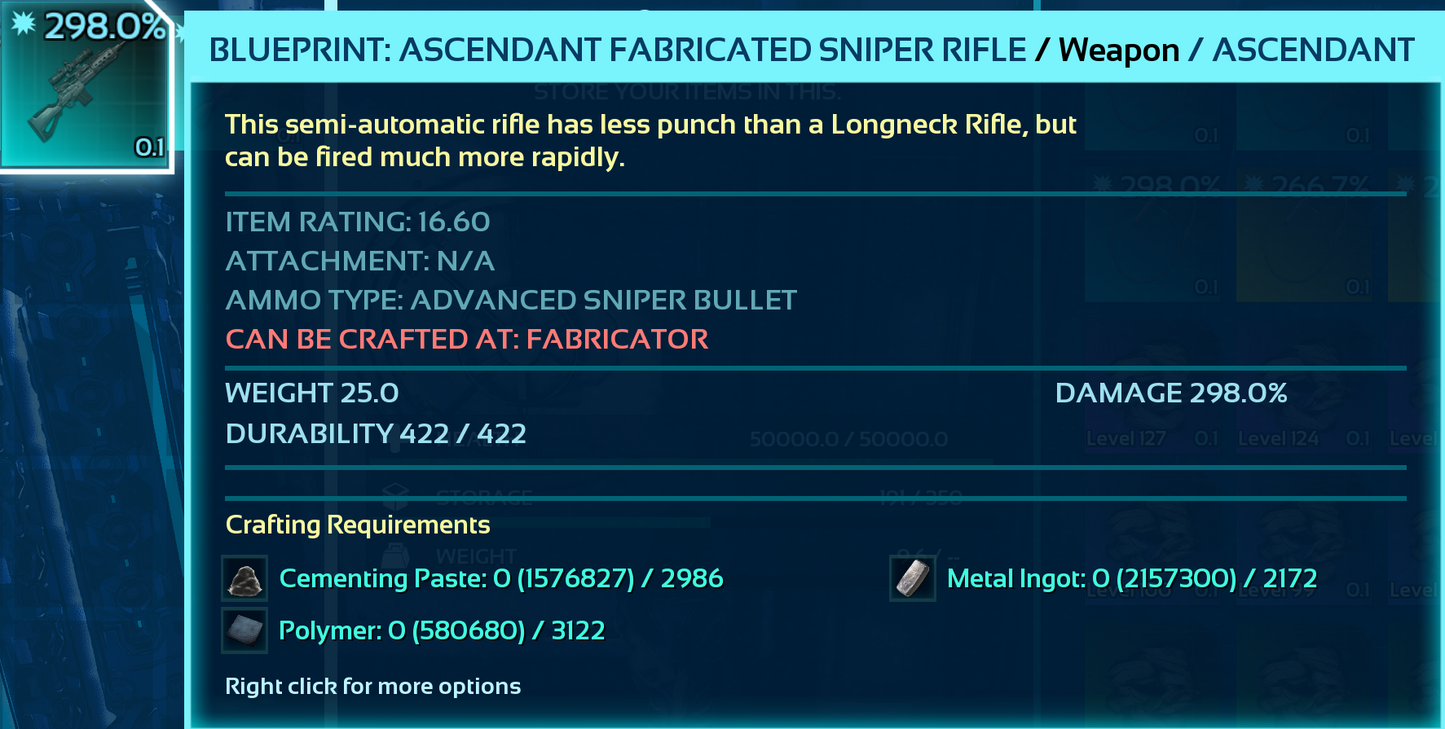 Blueprint: Sniper Rifle