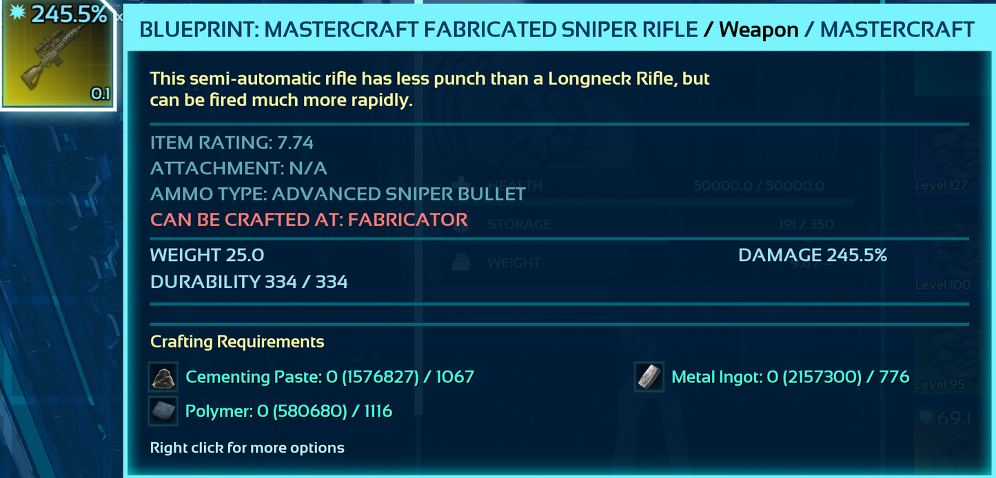 Blueprint: Sniper Rifle