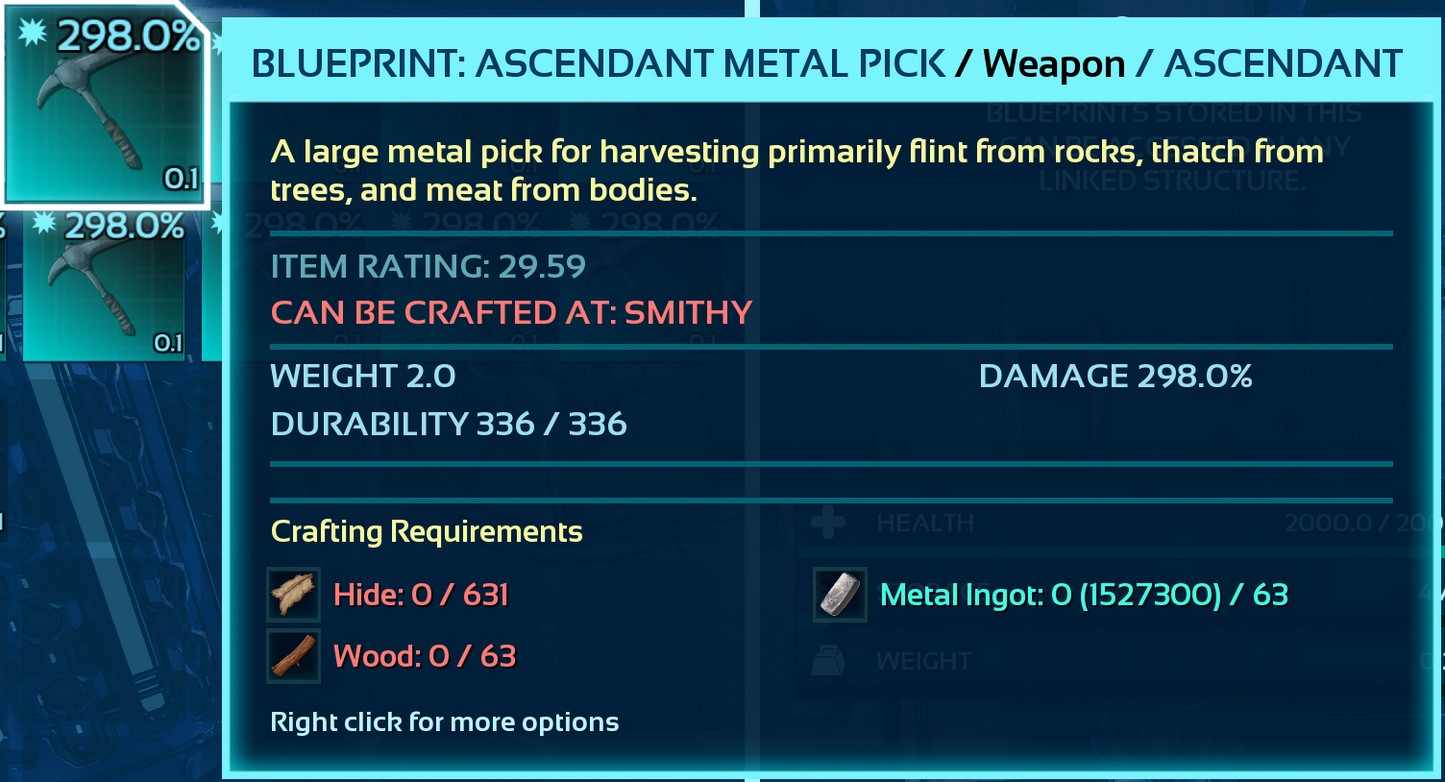 Metal Pick Blueprint