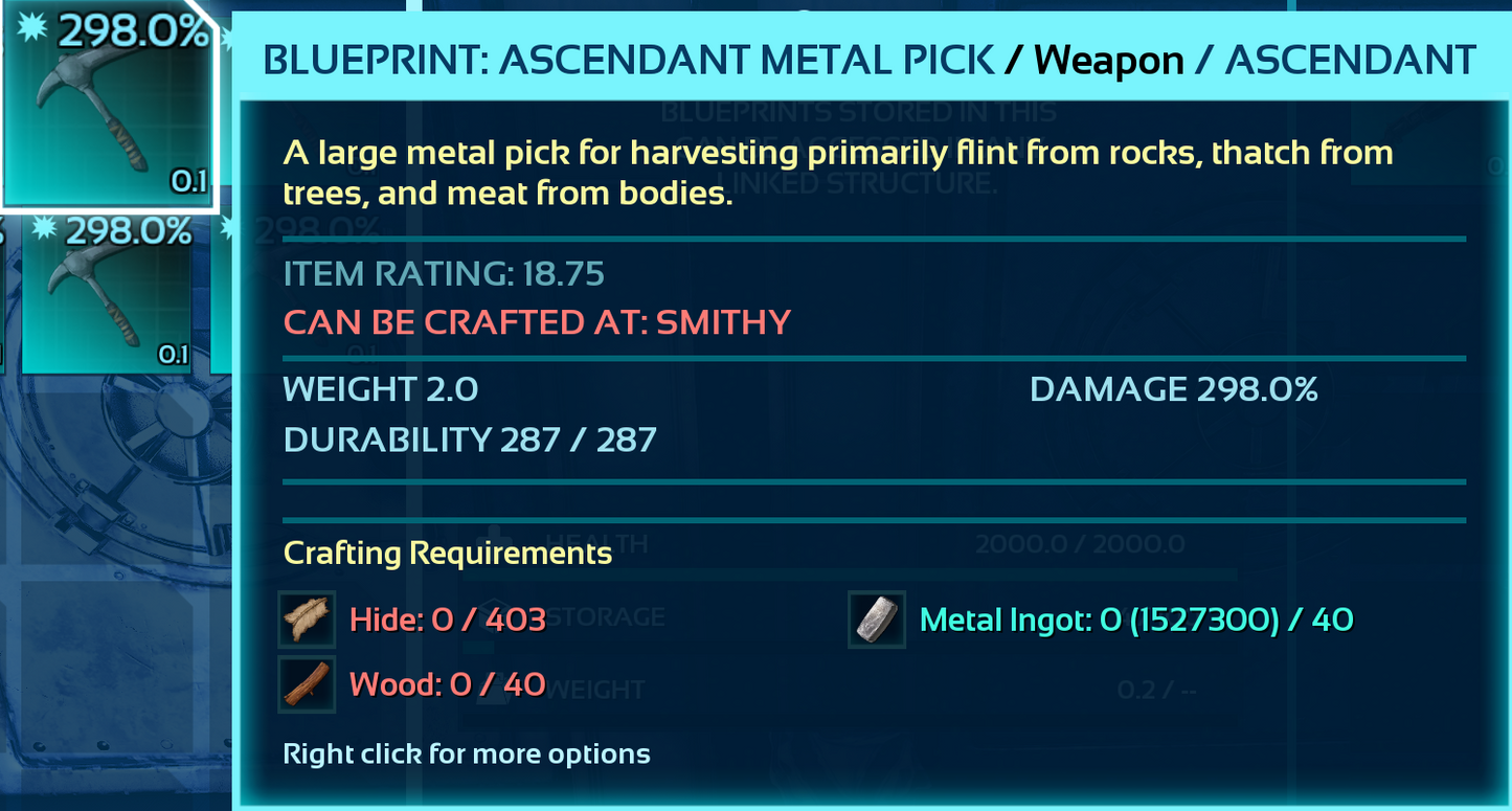 Metal Pick Blueprint