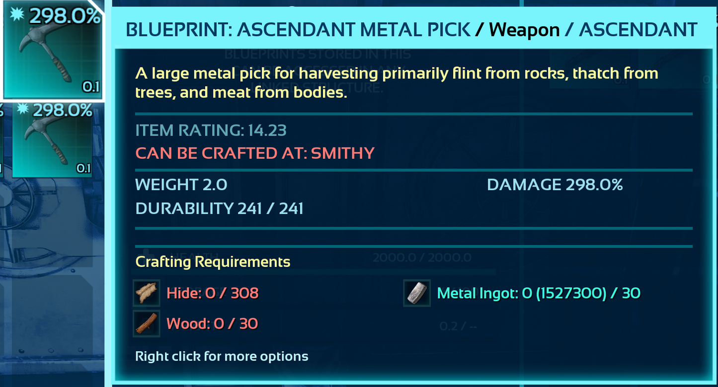 Metal Pick Blueprint