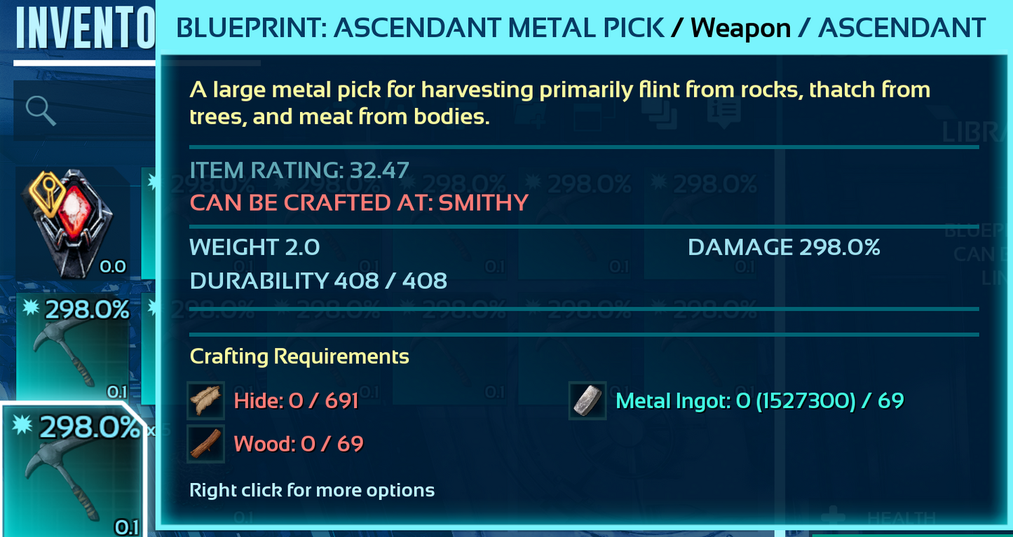 Metal Pick Blueprint