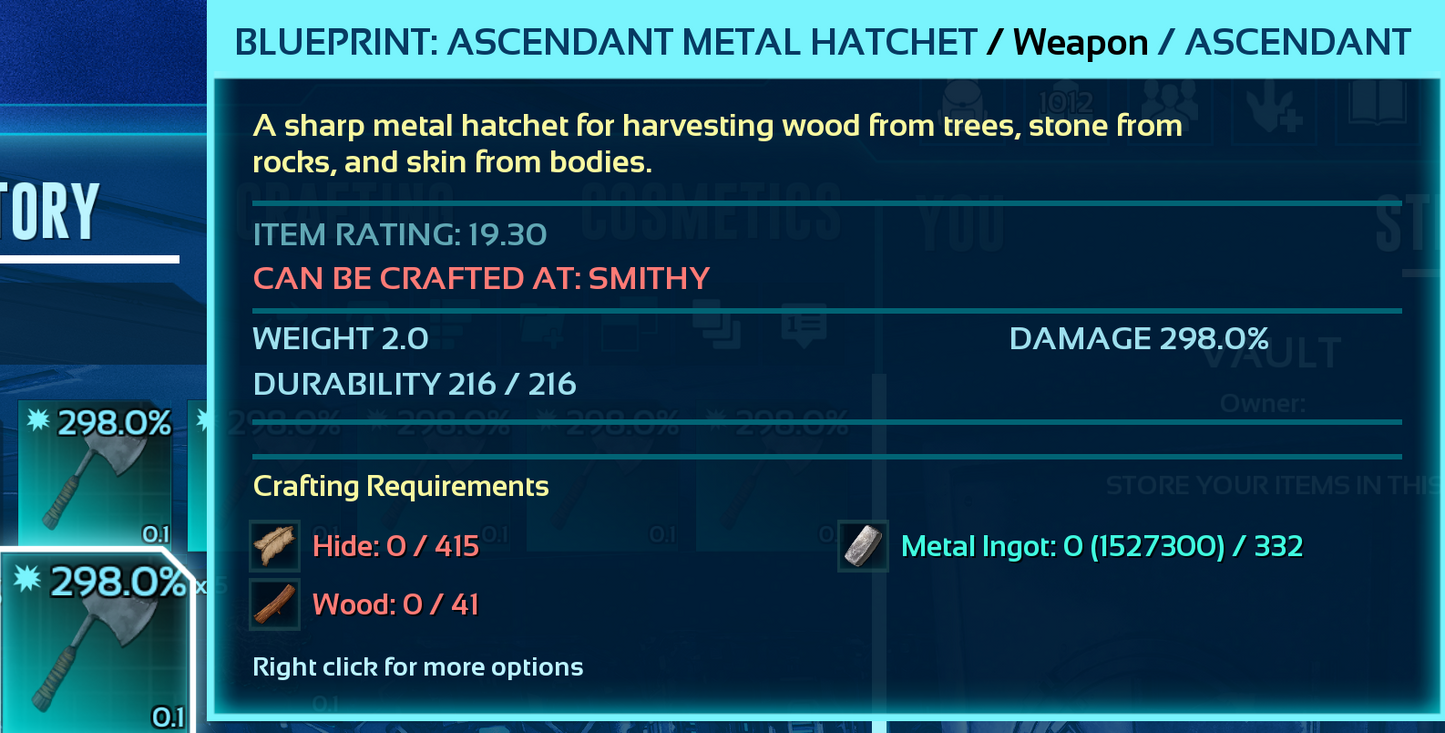Metal Hatchet Blueprint