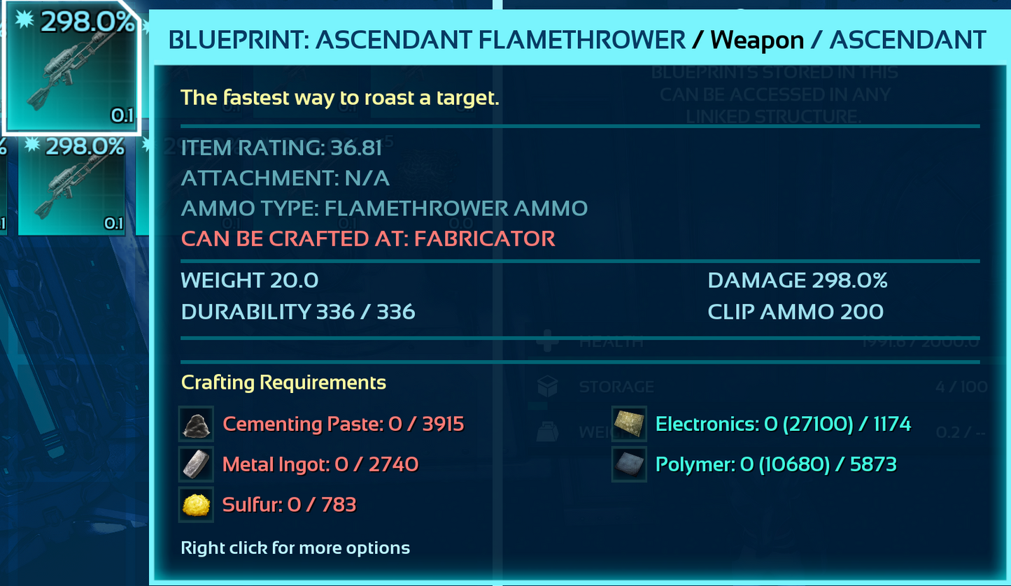 Flamethrower Blueprint