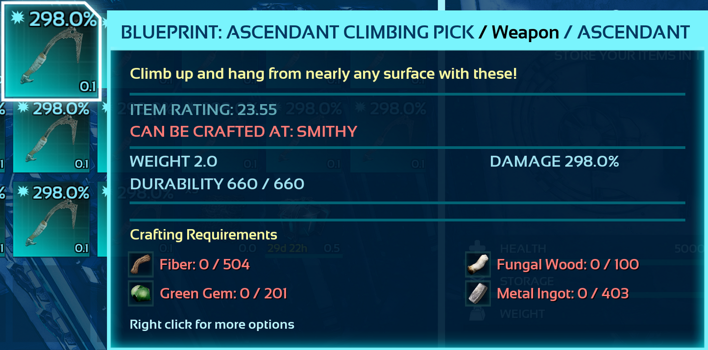 Climbing Pick Blueprint