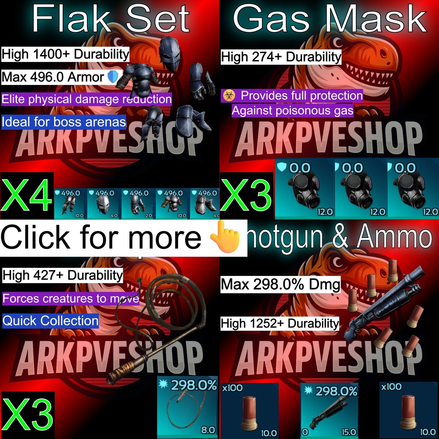 Crafted Kits, Weapons, Gears, Essentials
