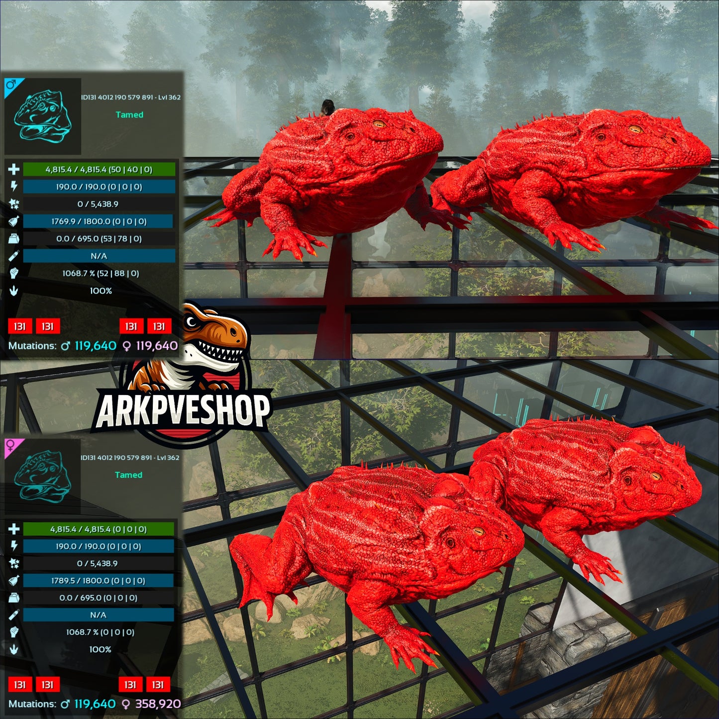 Aberrant Beelzebufo 935 - 1468.3%Melee