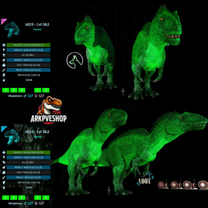 Acrocanthosaurus Acro 1567.6% Melee Damage