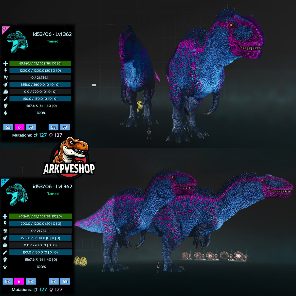 Acrocanthosaurus Acro 1567.6% Melee Damage