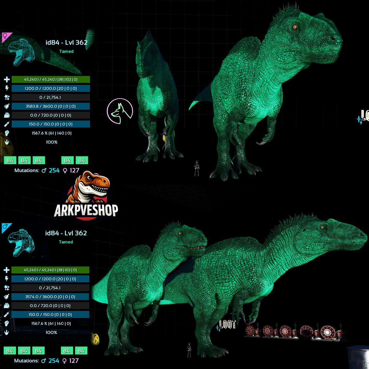 Acrocanthosaurus Acro 1567.6% Melee Damage