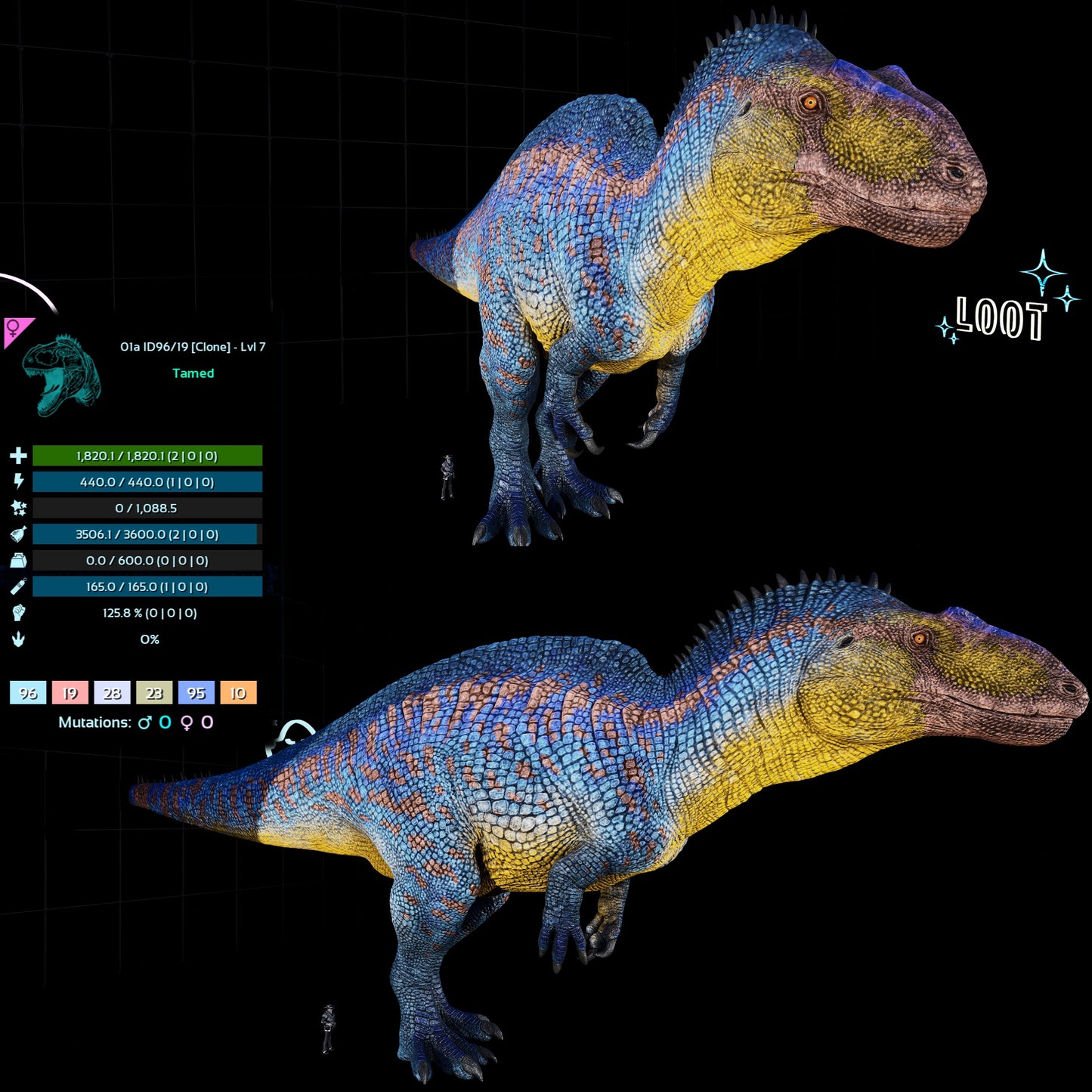Acro Acrocanthosaurus Clone High&Low Lvl