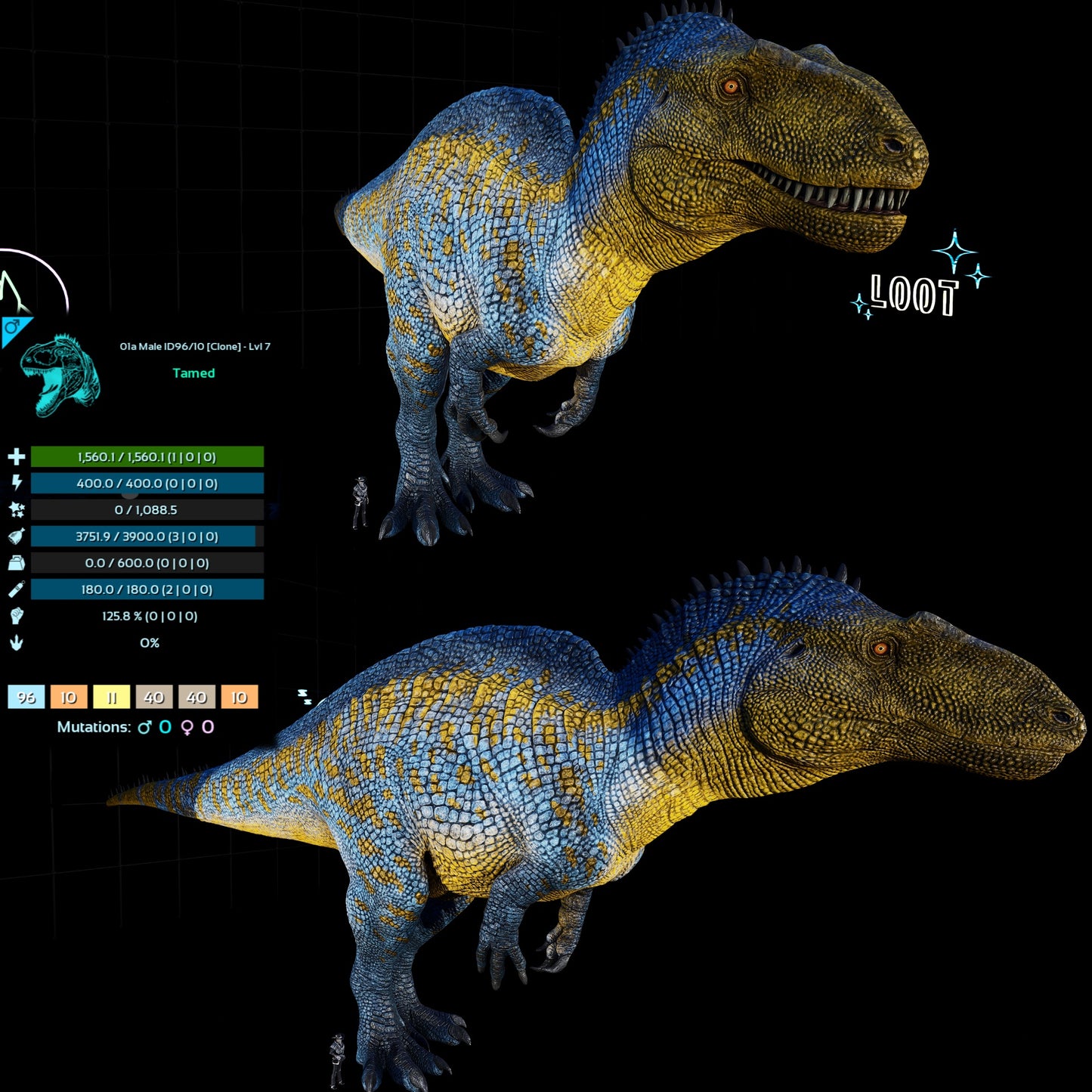 Acro Acrocanthosaurus Clone High&Low Lvl