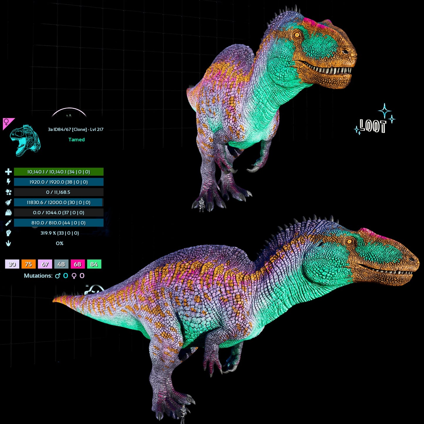 🏷️Acro Acrocanthosaurus Clone High&Low Lvl🏷️