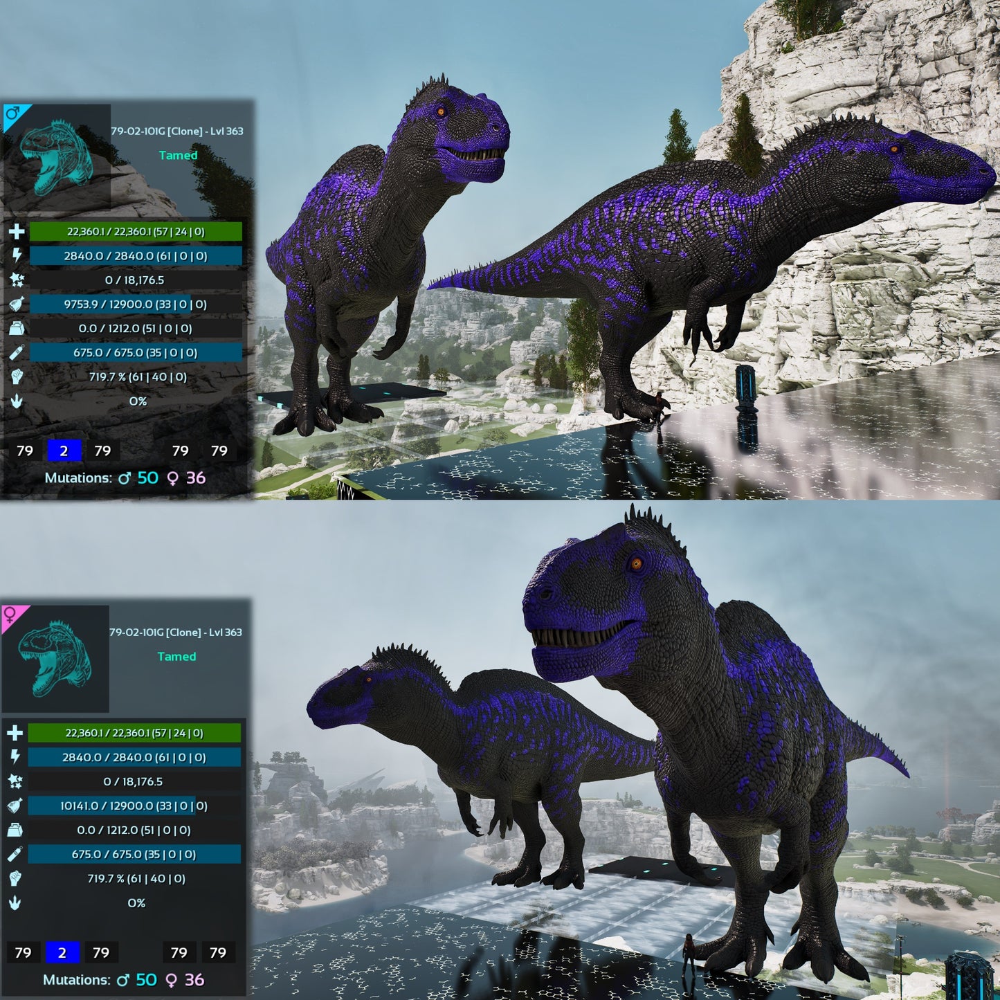 Acro Acrocanthosaurus 362-363Lvl Clone