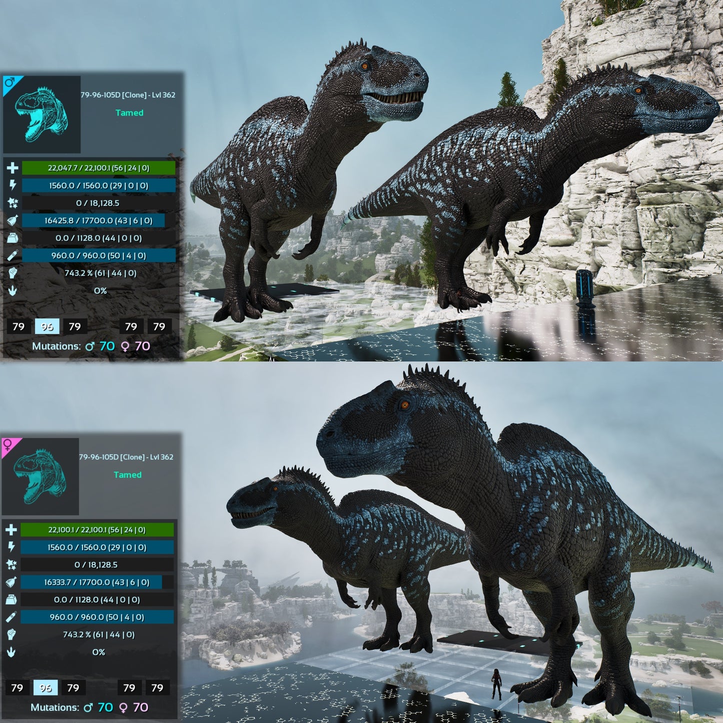 Acro Acrocanthosaurus 362-363Lvl Clone
