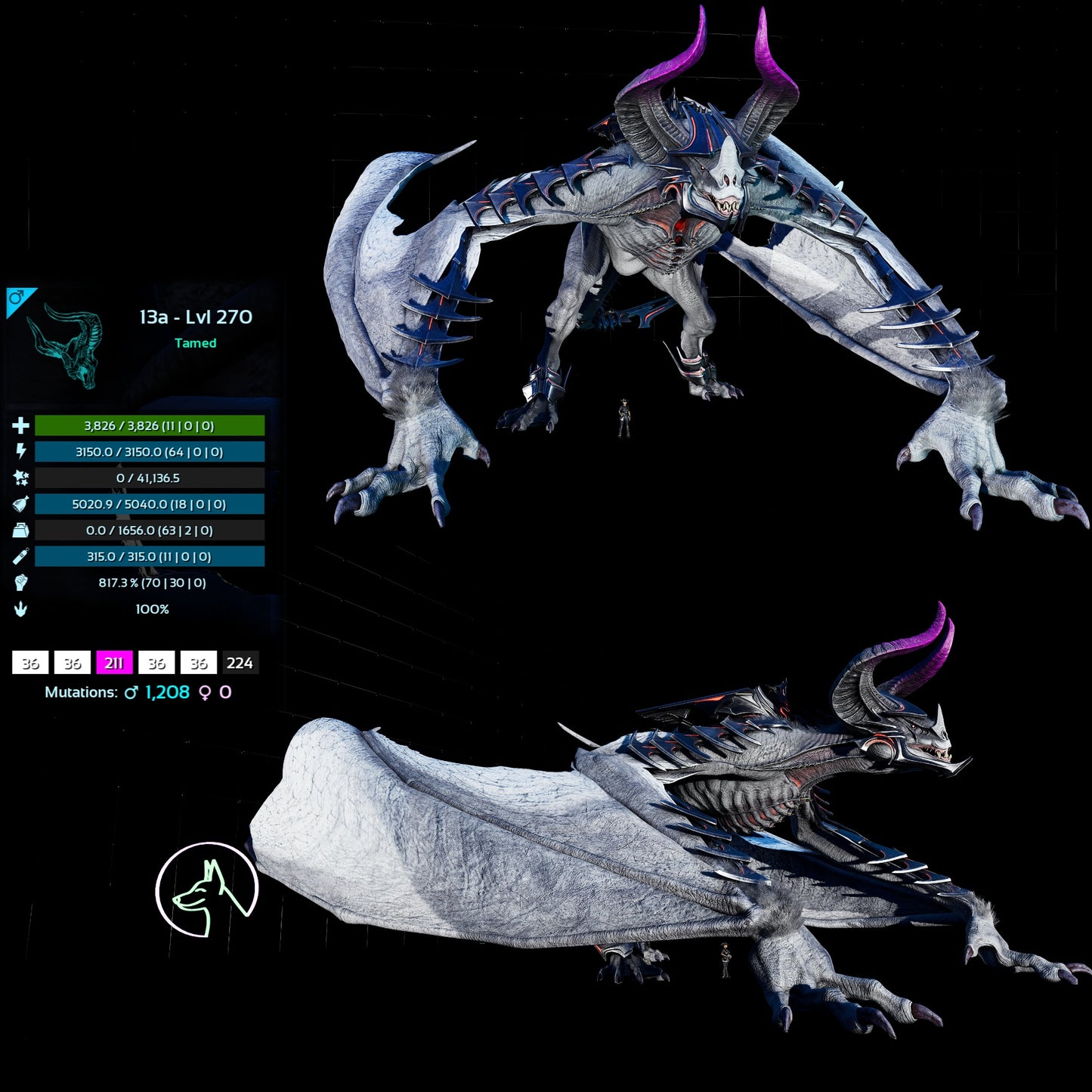 Gigadesmodus Adults best Stats include