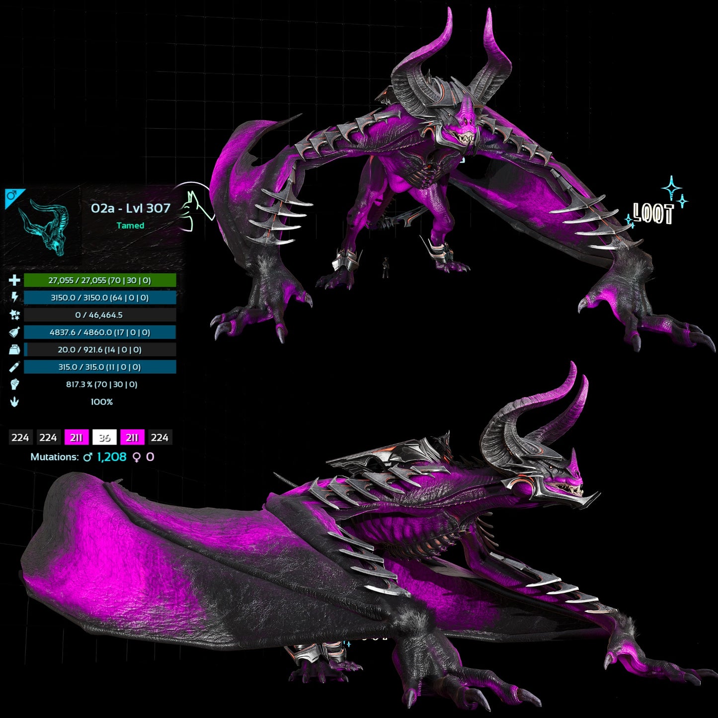 Gigadesmodus Adults best Stats include