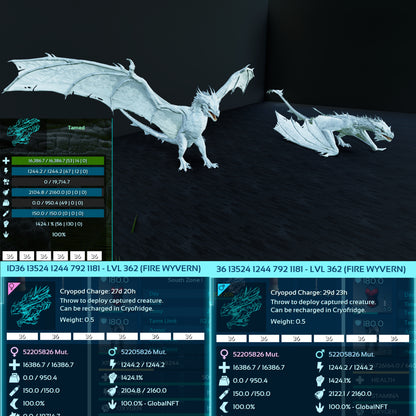 Fire Wyvern Max Level 362 / TOP STATS / Solids
