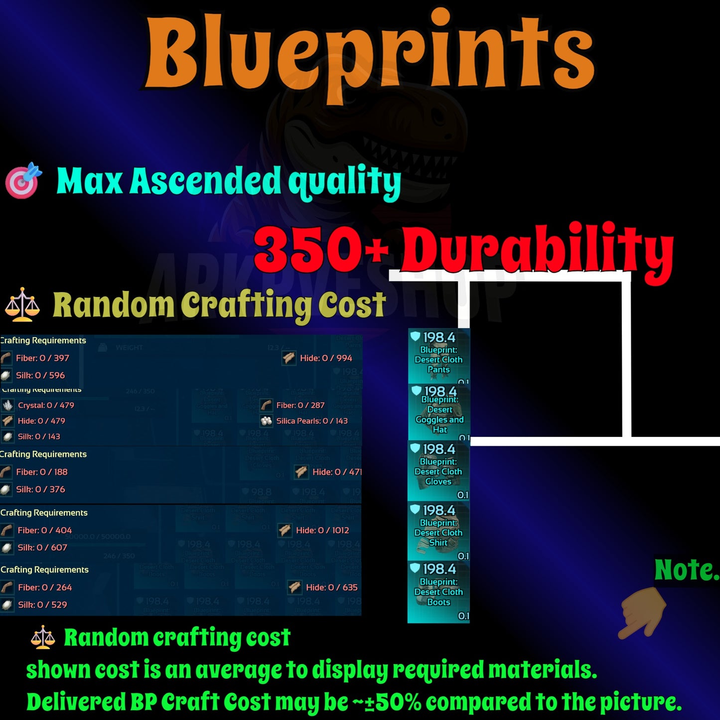 Blueprint s Bp Armour / Guns / Saddles