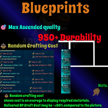 Blueprint s Bp Armour / Guns / Saddles