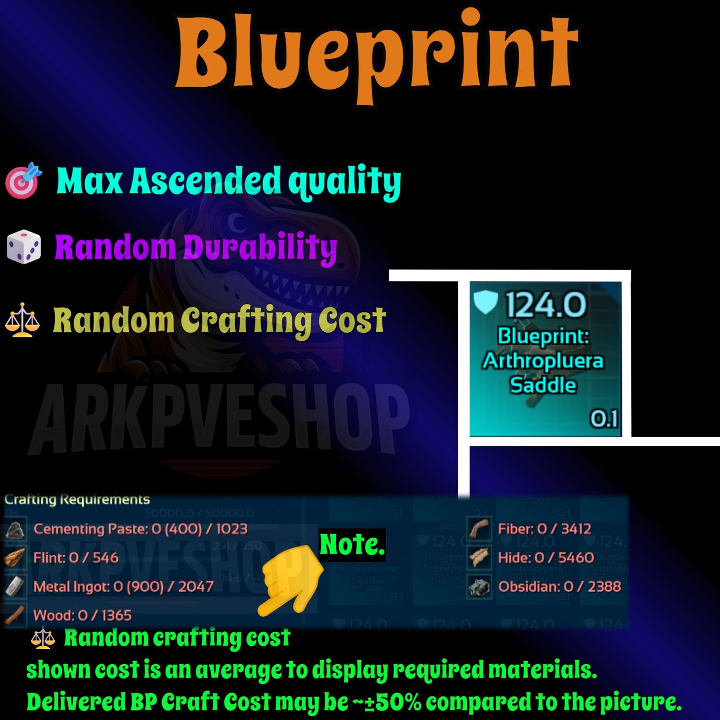 Blueprint s Bp Armour / Guns / Saddles