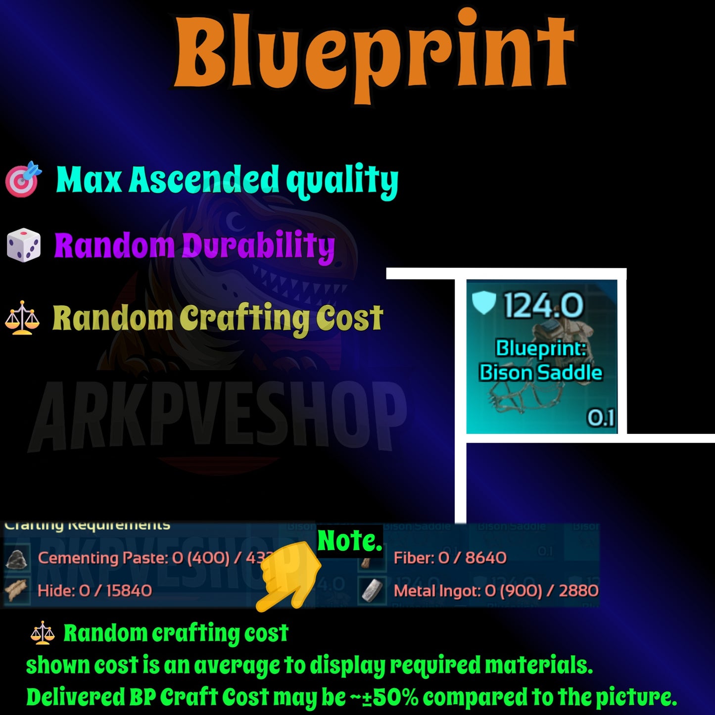 Blueprint s Bp Armour / Guns / Saddles