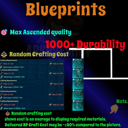 Blueprint s Bp Armour / Guns / Saddles