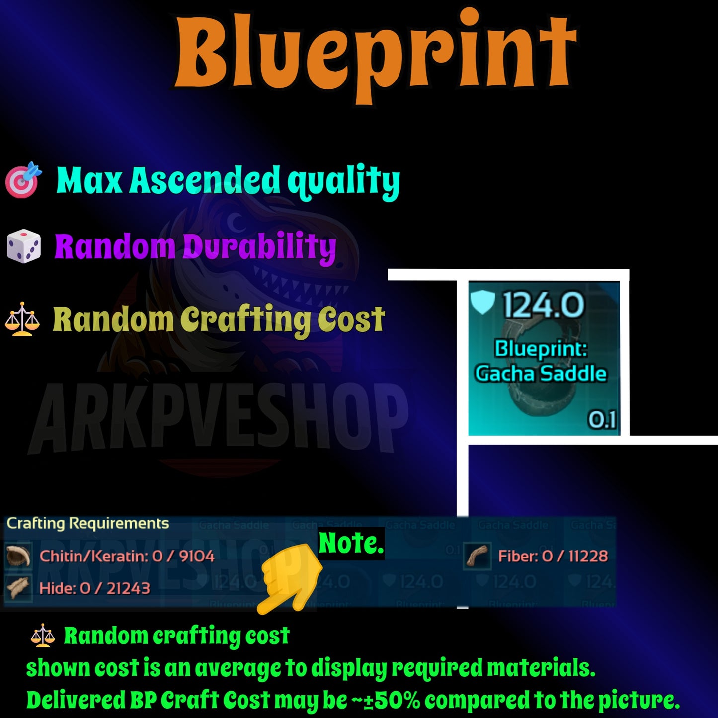 Blueprint s Bp Armour / Guns / Saddles