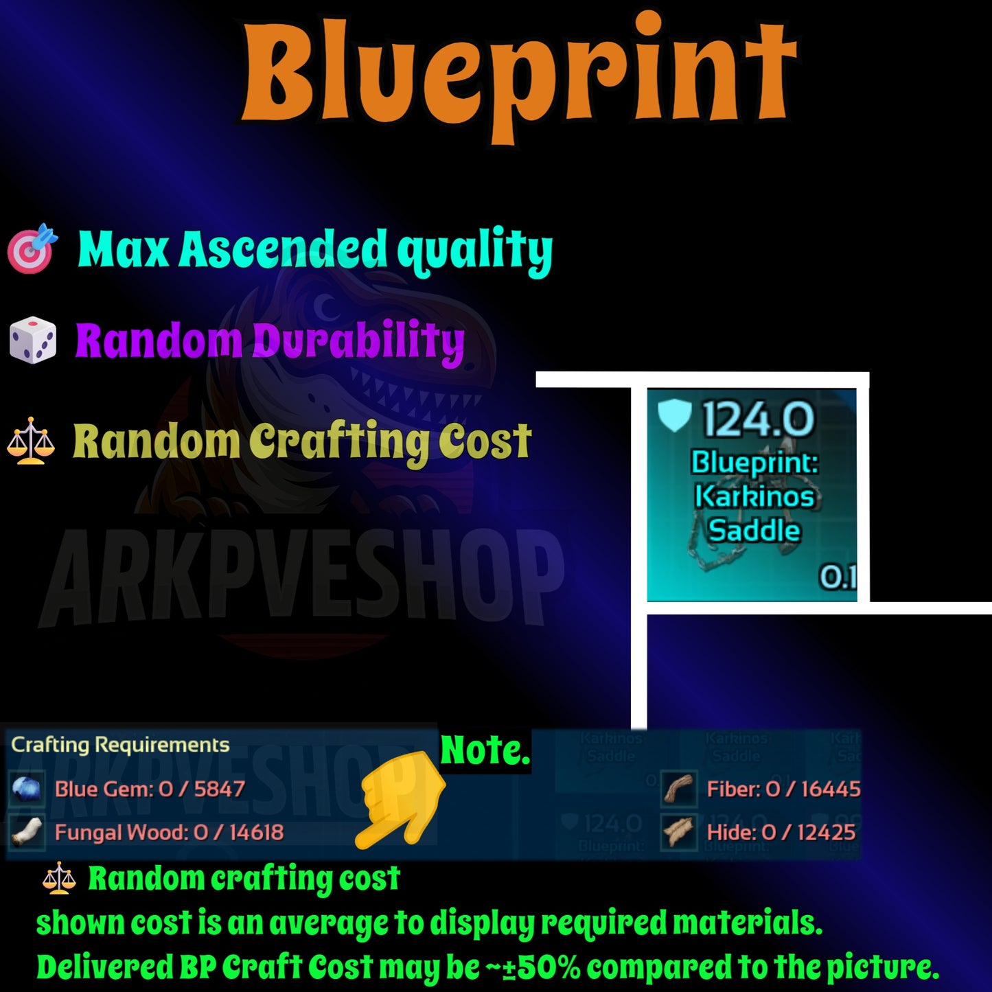 Blueprint s Bp Armour / Guns / Saddles