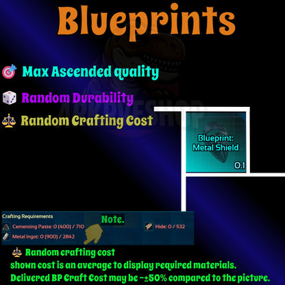 Blueprint s Bp Armour / Guns / Saddles