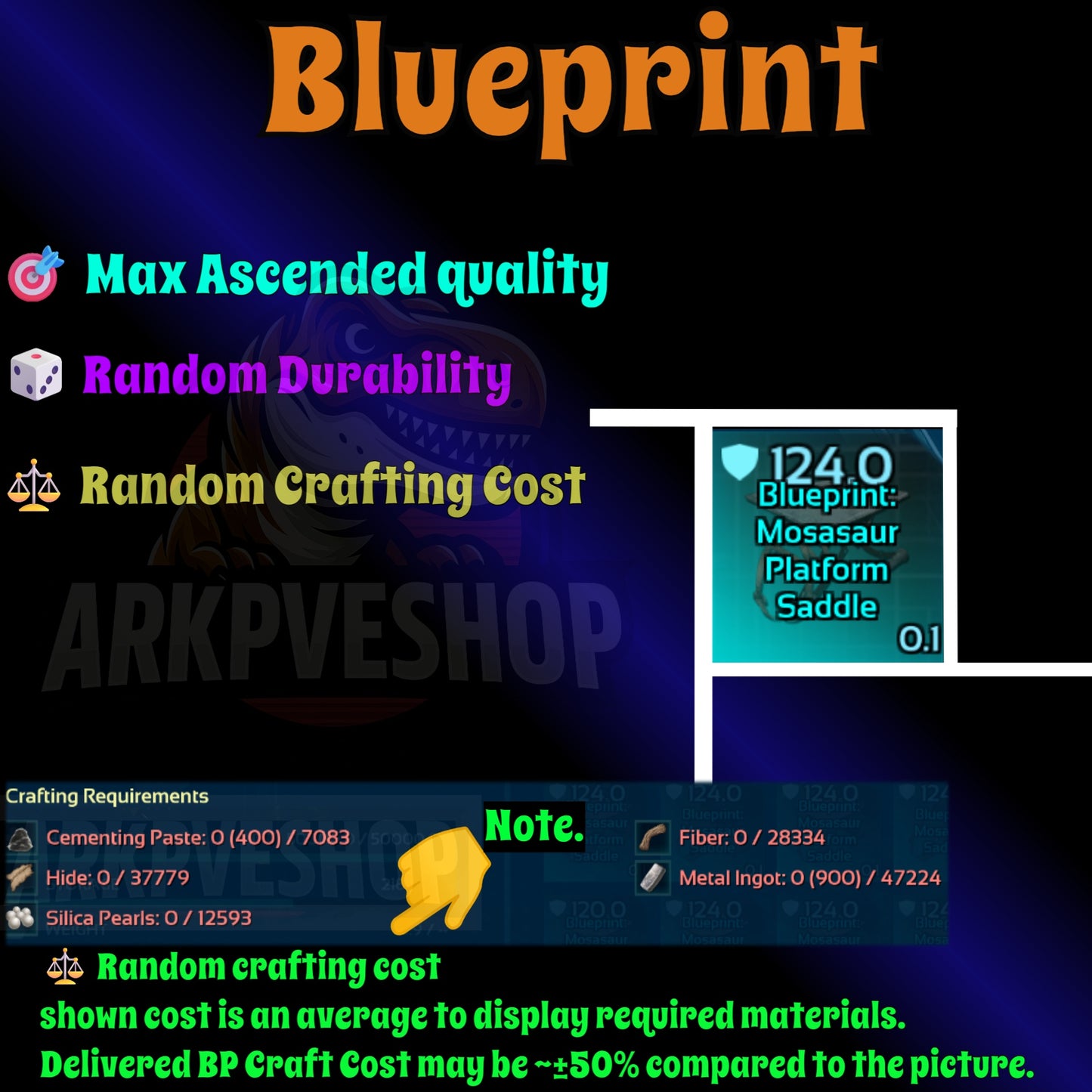 Blueprint s Bp Armour / Guns / Saddles