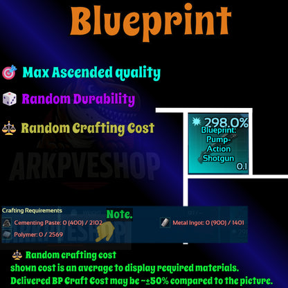 Blueprint s Bp Armour / Guns / Saddles