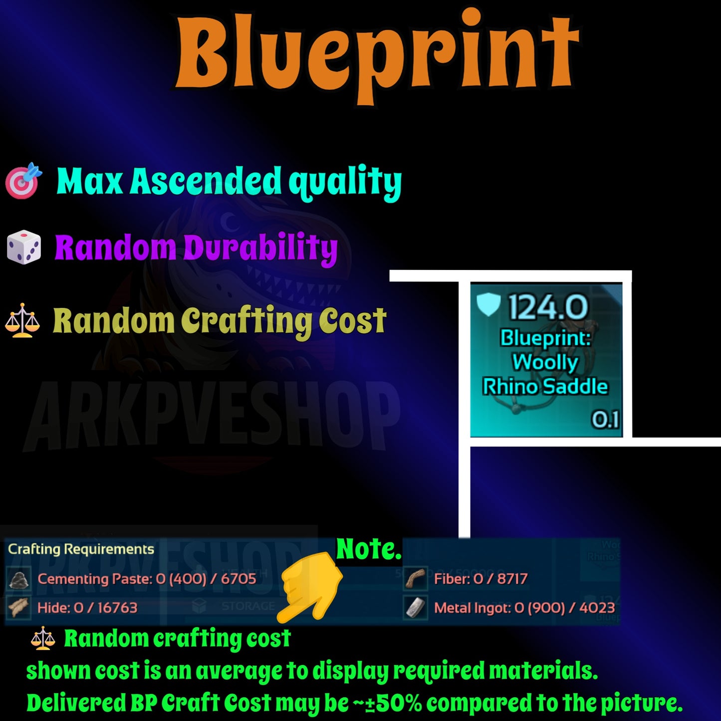 Blueprint s Bp Armour / Guns / Saddles