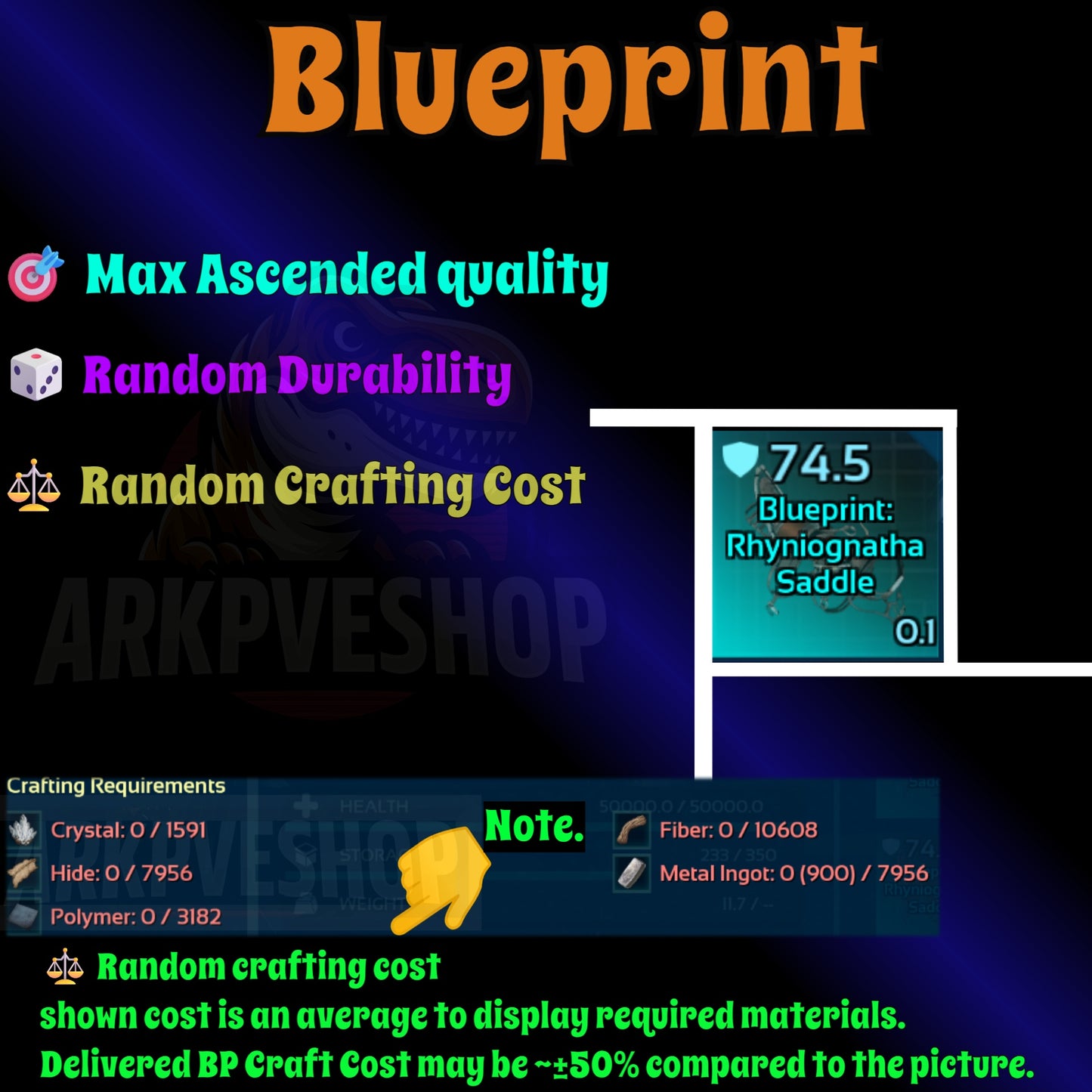 Blueprint s Bp Armour / Guns / Saddles