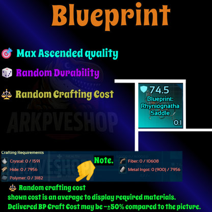 Blueprint s Bp Armour / Guns / Saddles