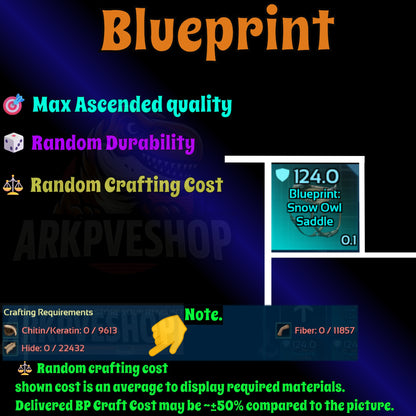 Blueprint s Bp Armour / Guns / Saddles