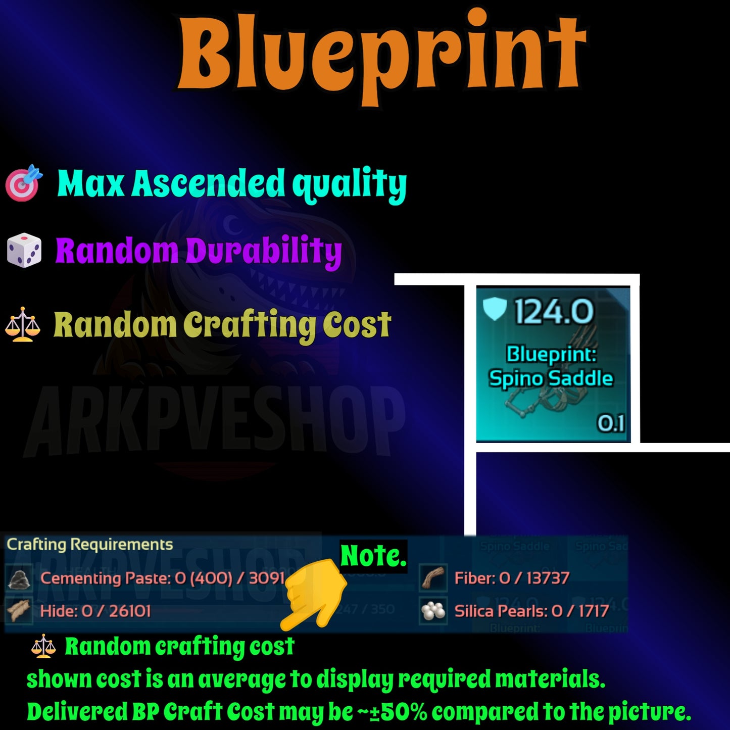 Blueprint s Bp Armour / Guns / Saddles
