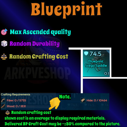 Blueprint s Bp Armour / Guns / Saddles